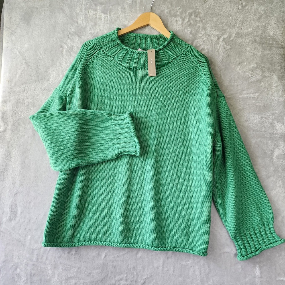 J.Crew Roll Neck Sweater Womens Size Medium Pullover Green 2025 Rollneck NWT